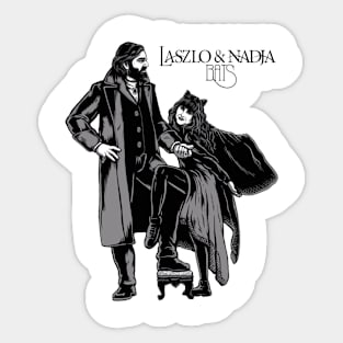 Laszlo and Nadja-White black Sticker